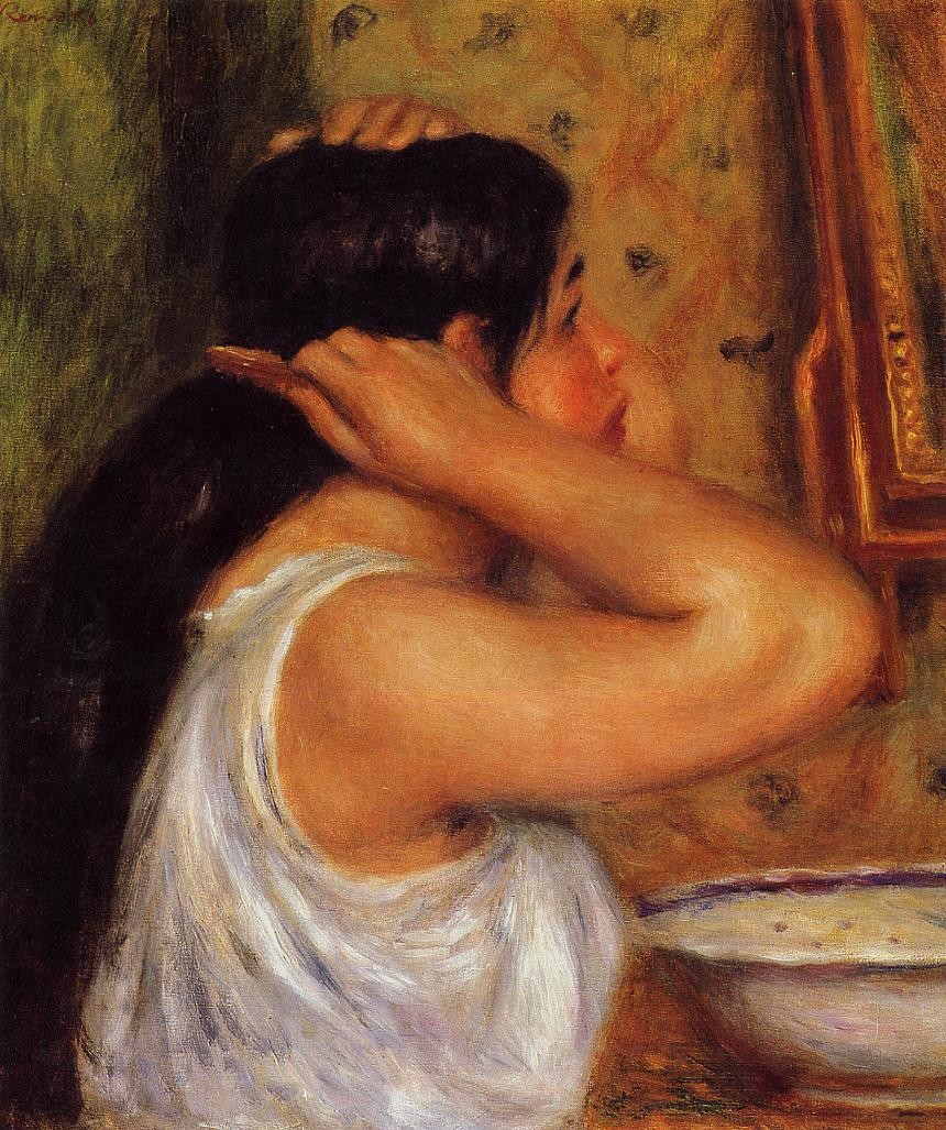Woman Combing Her Hair by Pierre-Auguste Renoir