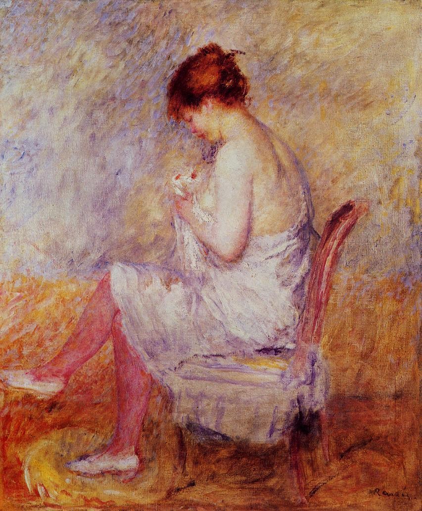 Woman in a Chemise by Pierre-Auguste Renoir