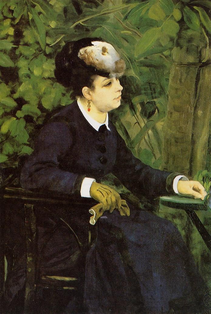Woman in a Garden (Woman with a Seagull) by Pierre-Auguste Renoir