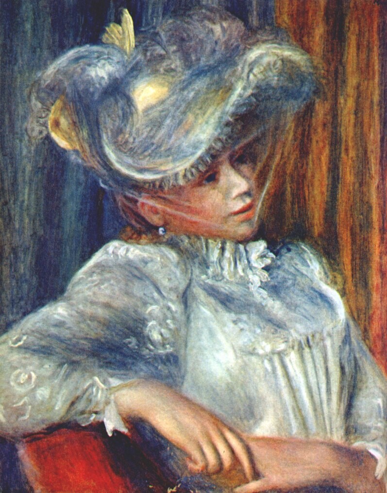 Woman in a hat by Pierre-Auguste Renoir
