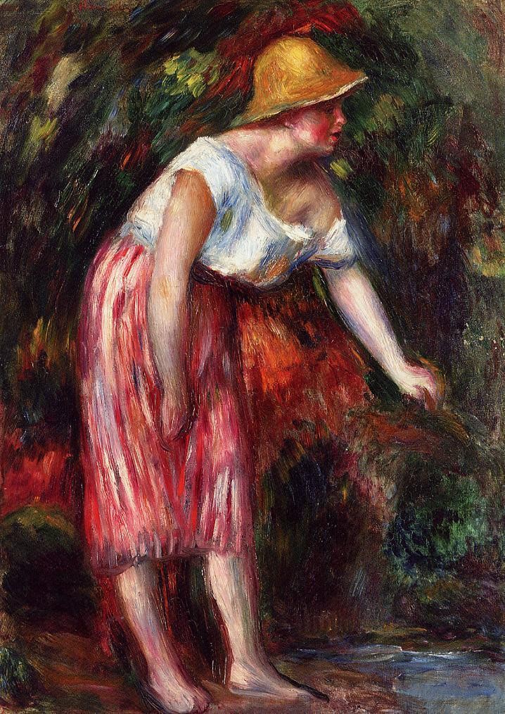 Woman in a Straw Hat by Pierre-Auguste Renoir