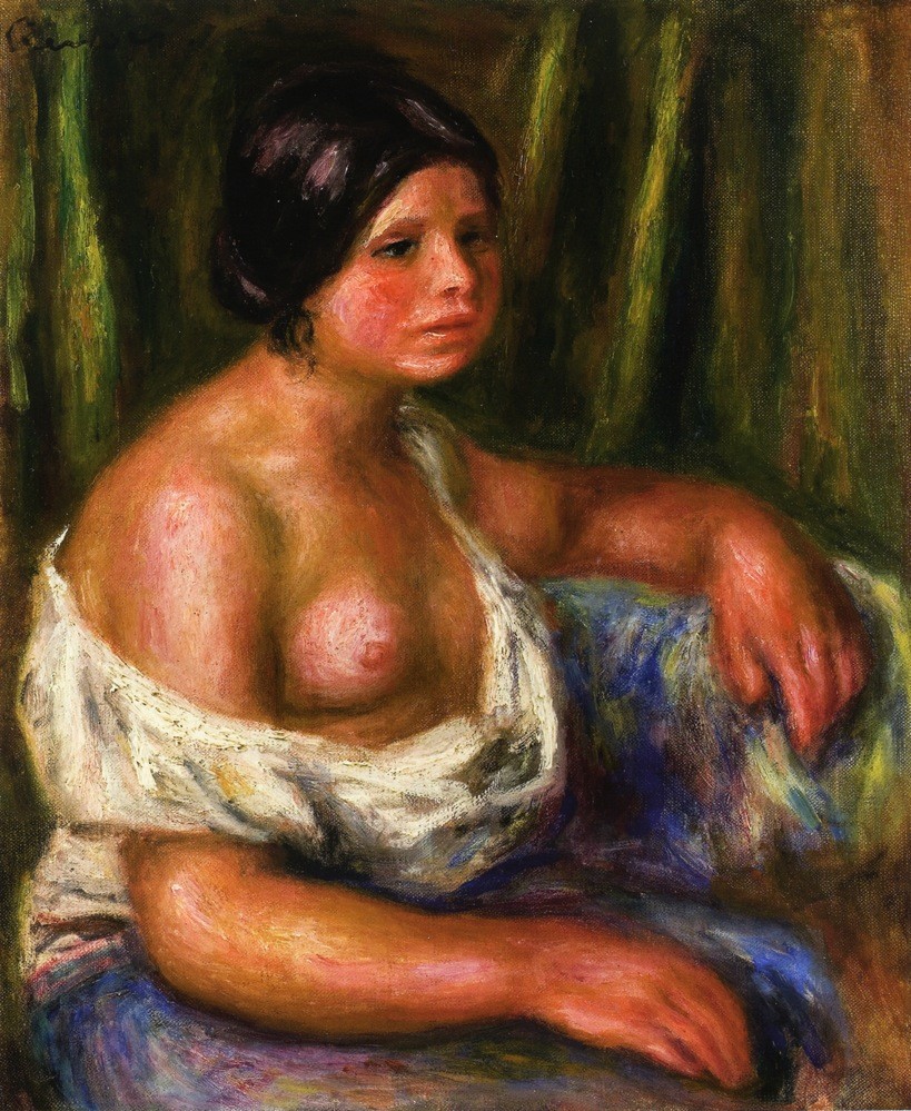 Woman in Blue by Pierre-Auguste Renoir
