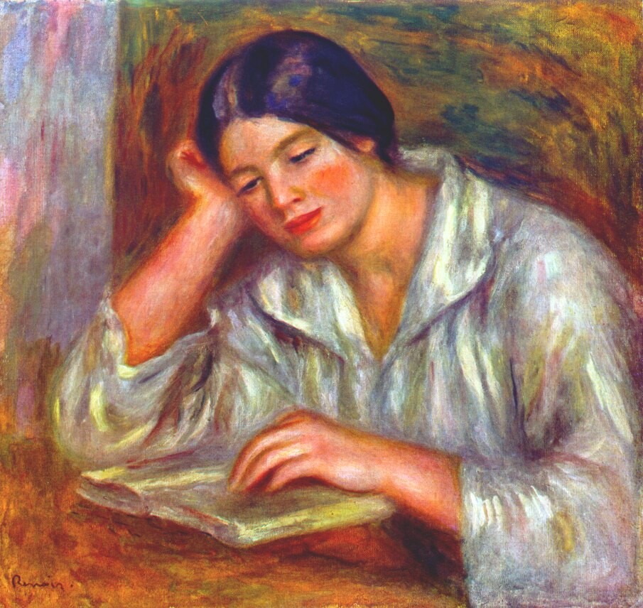 Woman in white by Pierre-Auguste Renoir