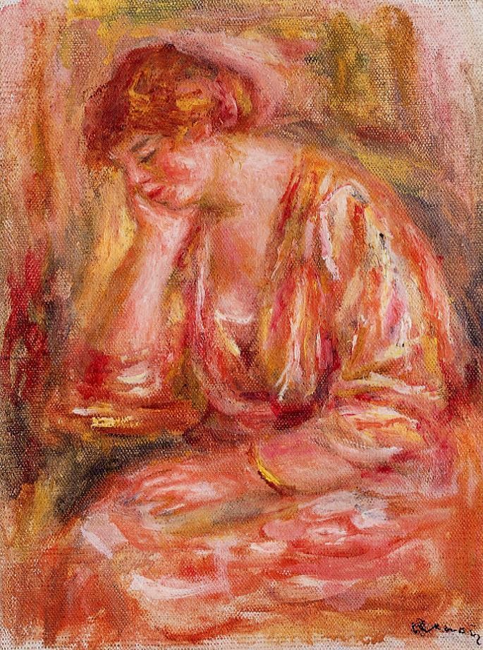 Woman Leaning on Her Elbow by Pierre-Auguste Renoir