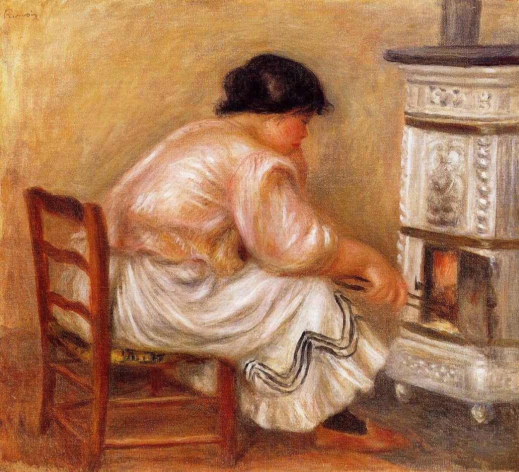 Woman Stoking a Stove by Pierre-Auguste Renoir