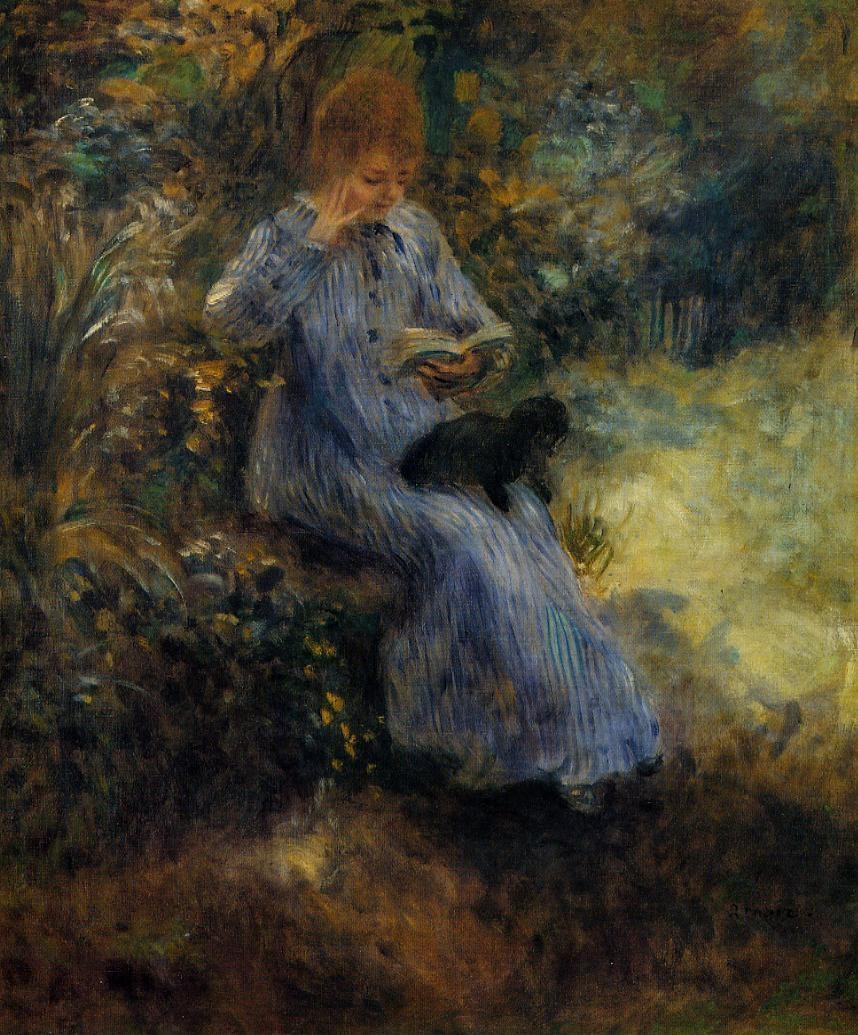 Woman with a Black Dog by Pierre-Auguste Renoir