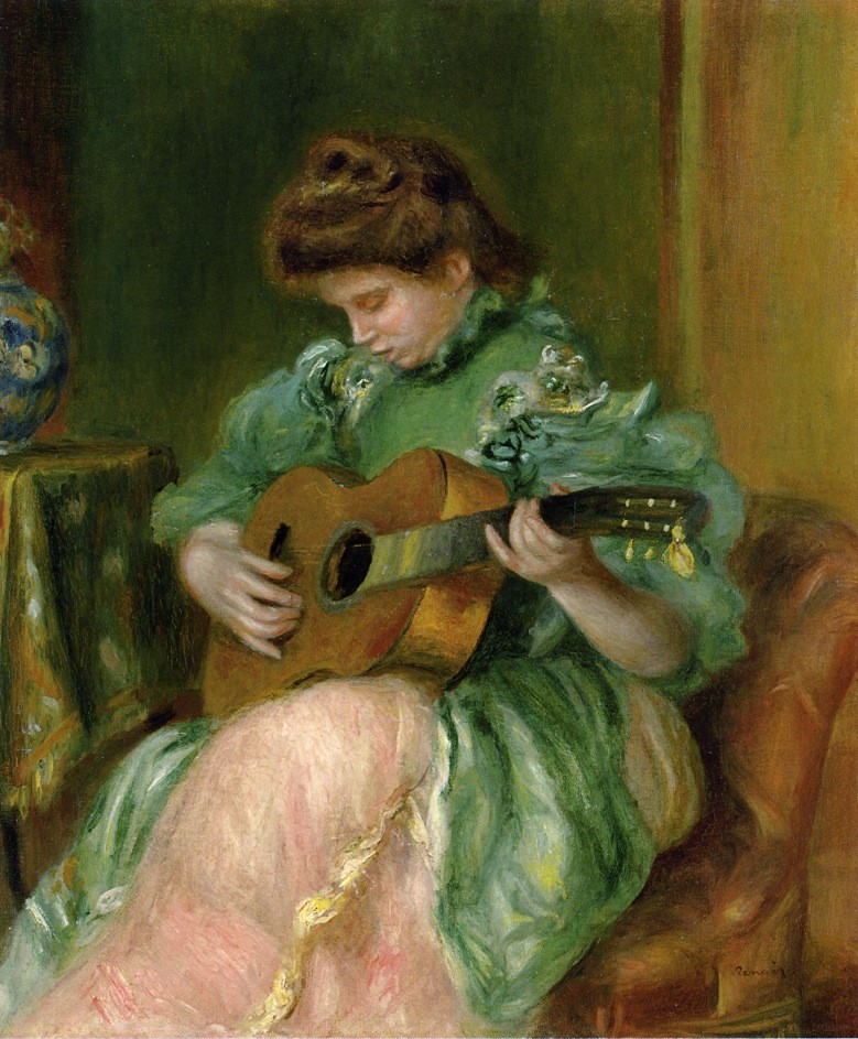 Woman with a Guitar by Pierre-Auguste Renoir