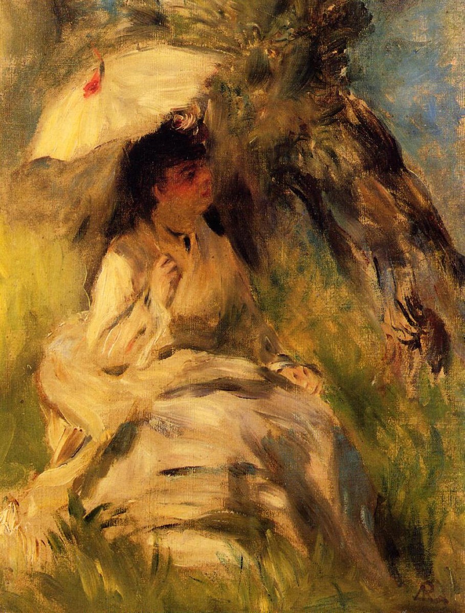 Woman with a Parasol by Pierre-Auguste Renoir