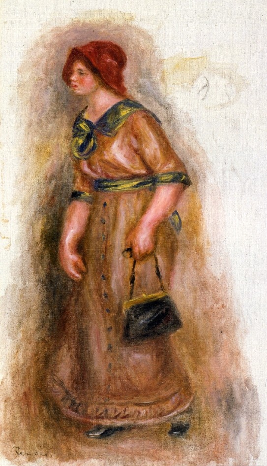 Woman with Bag by Pierre-Auguste Renoir