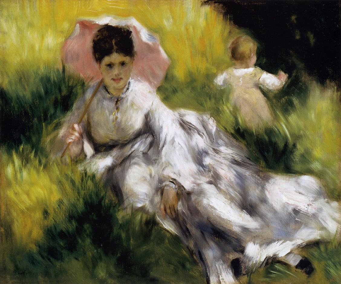 Woman with Parasol by Pierre-Auguste Renoir
