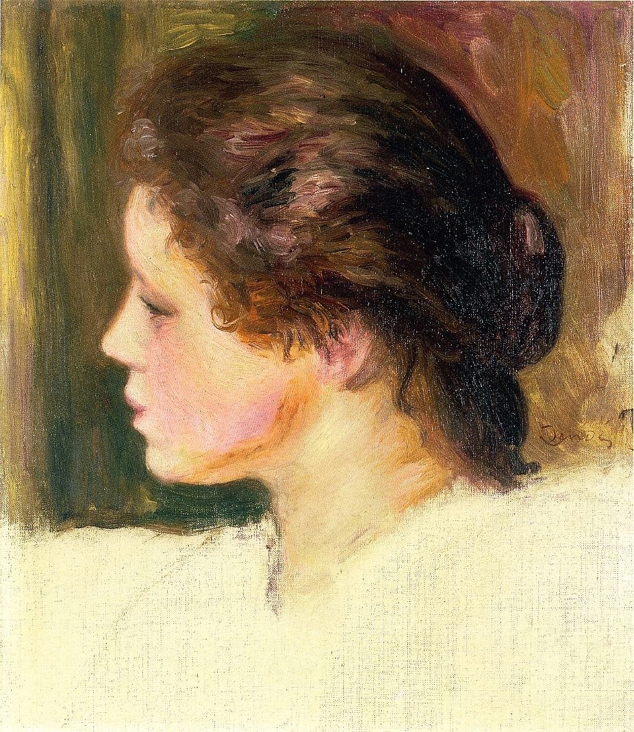 Woman`s Head by Pierre-Auguste Renoir