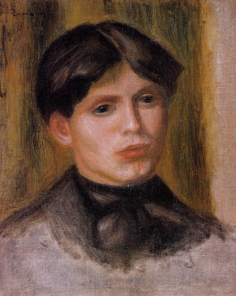 Woman`s Head by Pierre-Auguste Renoir