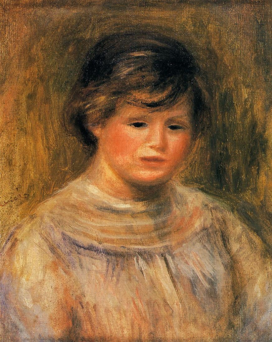 Woman`s Head by Pierre-Auguste Renoir