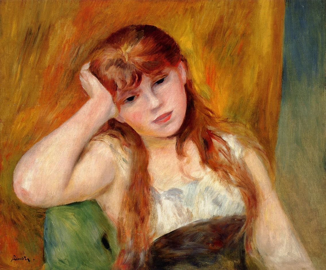 Young Blond Woman by Pierre-Auguste Renoir