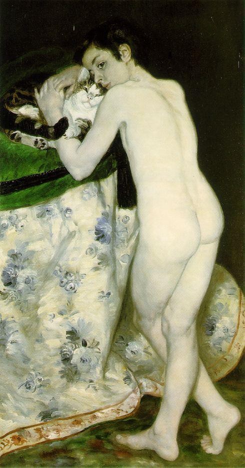 Young Boy with a Cat by Pierre-Auguste Renoir