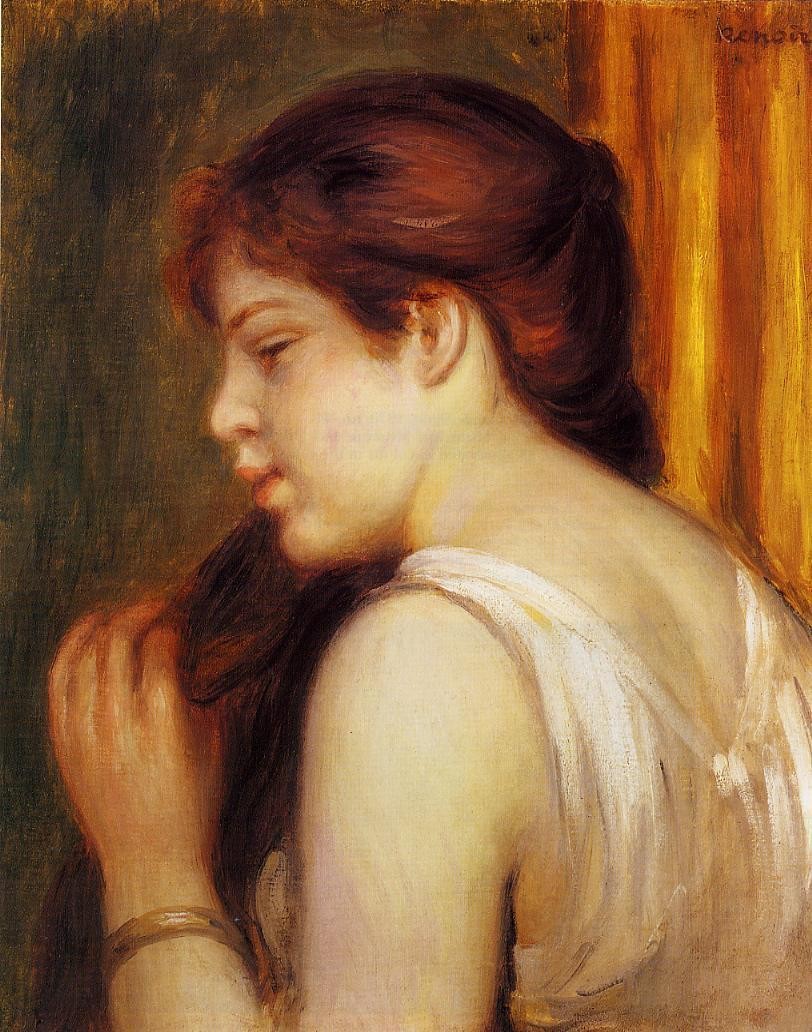 Young Girl Combing Her Hair by Pierre-Auguste Renoir