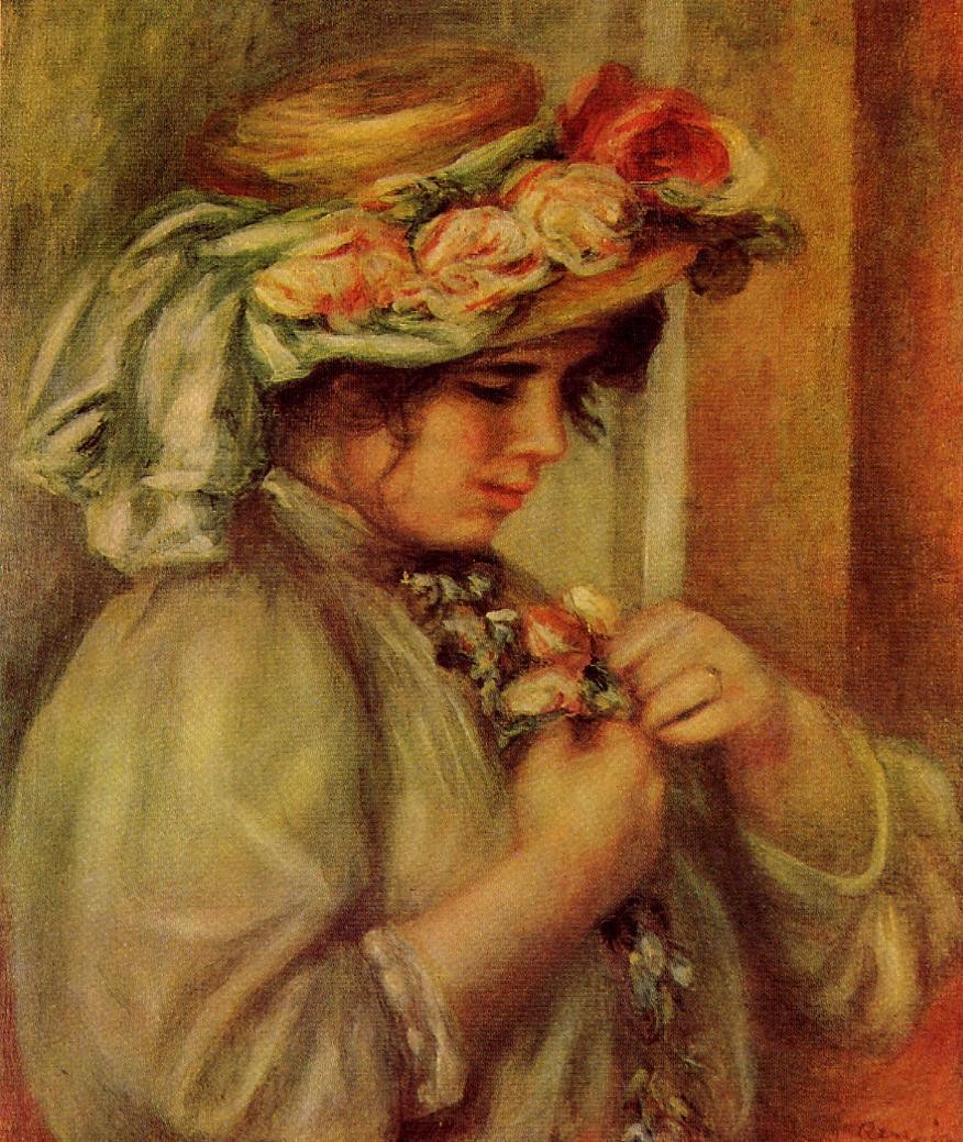 Young Girl in a Hat by Pierre-Auguste Renoir