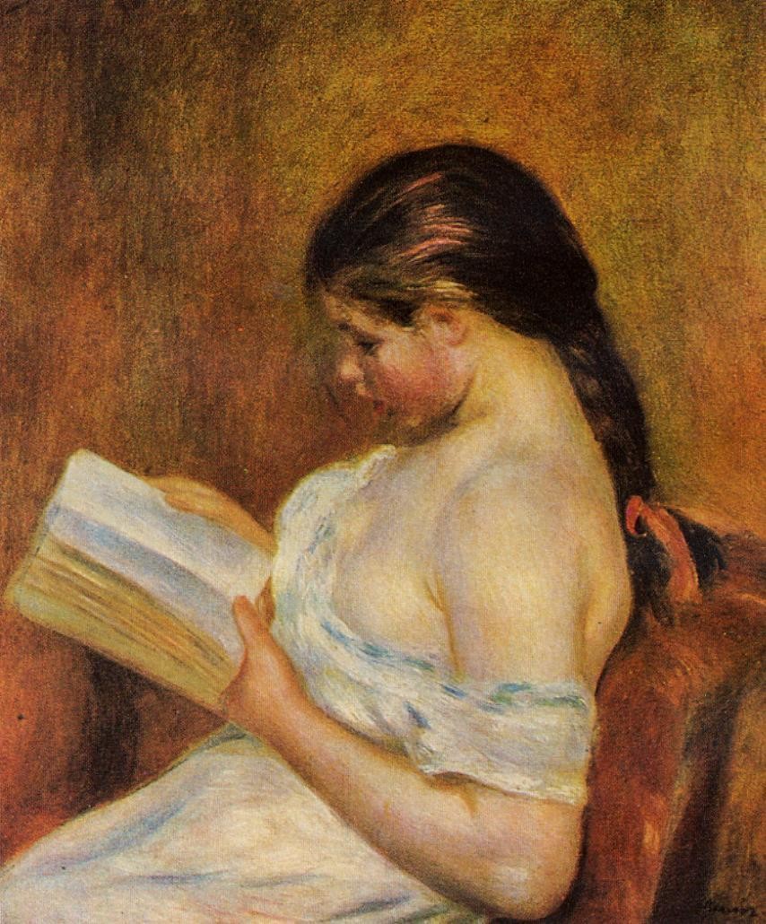 Young Girl Reading by Pierre-Auguste Renoir