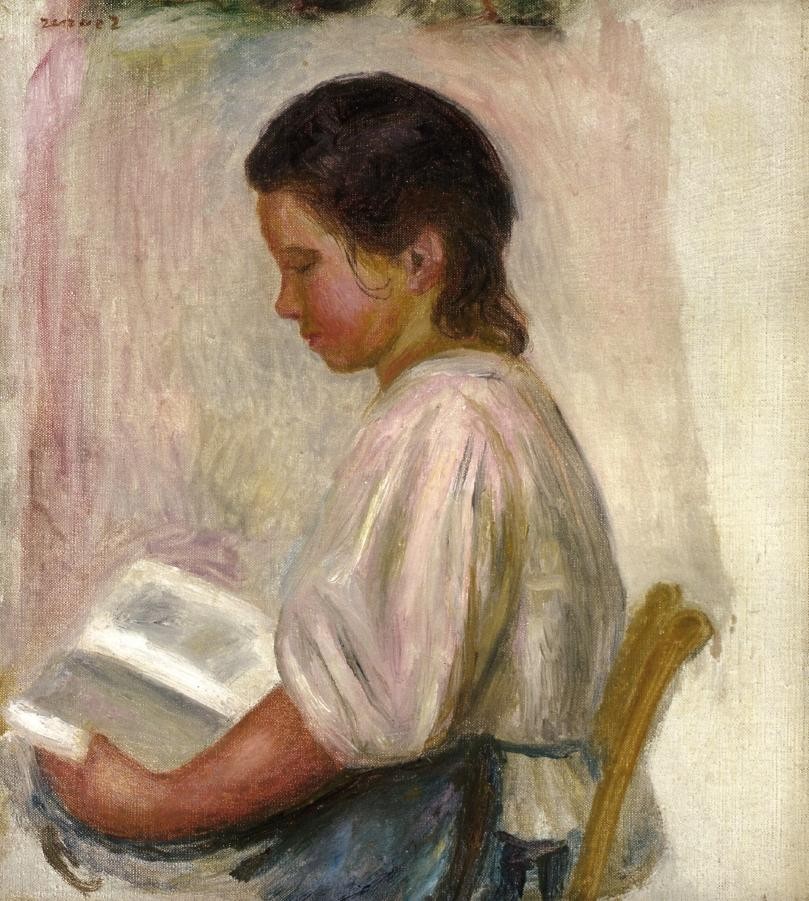 Young Girl Reading by Pierre-Auguste Renoir