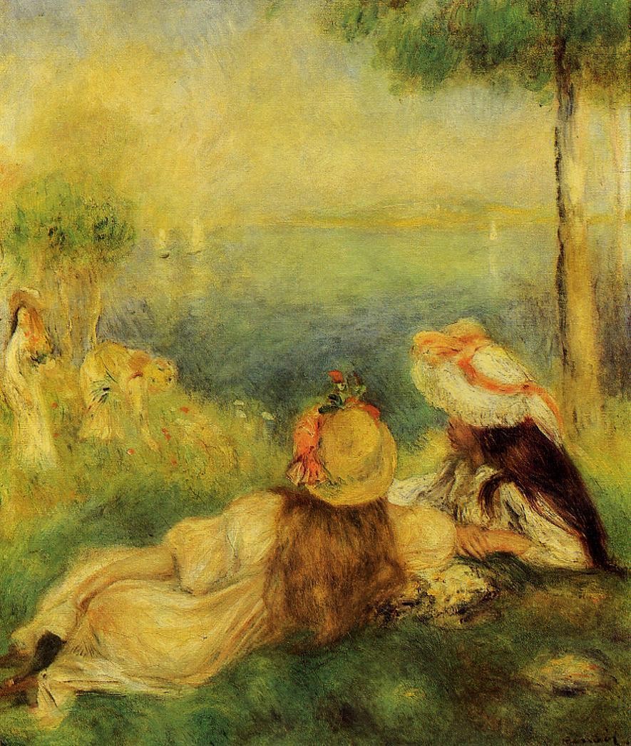 Young Girls by the Sea by Pierre-Auguste Renoir
