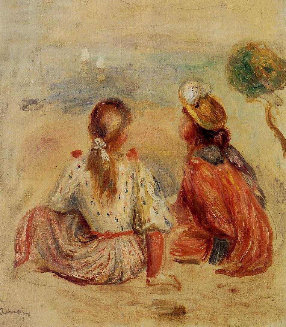 Young Girls on the Beach by Pierre-Auguste Renoir