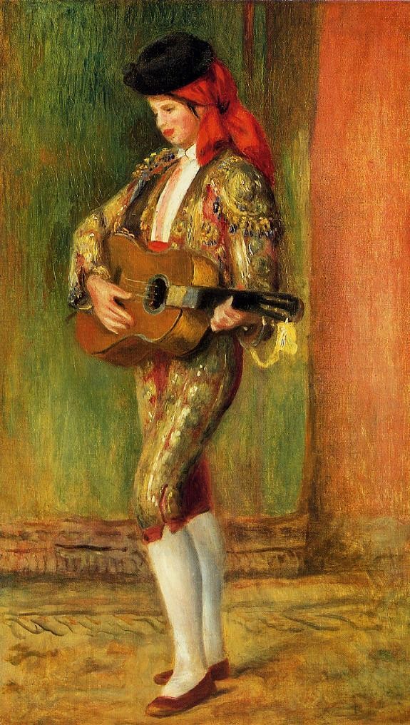 Young Guitarist Standing by Pierre-Auguste Renoir