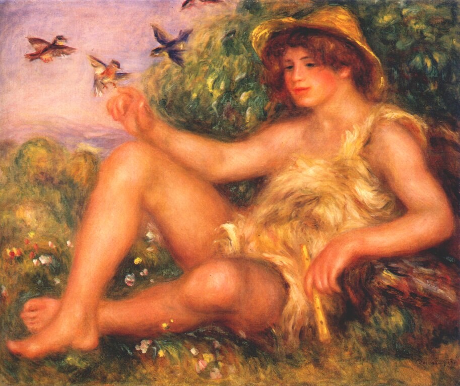 Young shepherd in repose (Alexander Thurneysson) by Pierre-Auguste Renoir