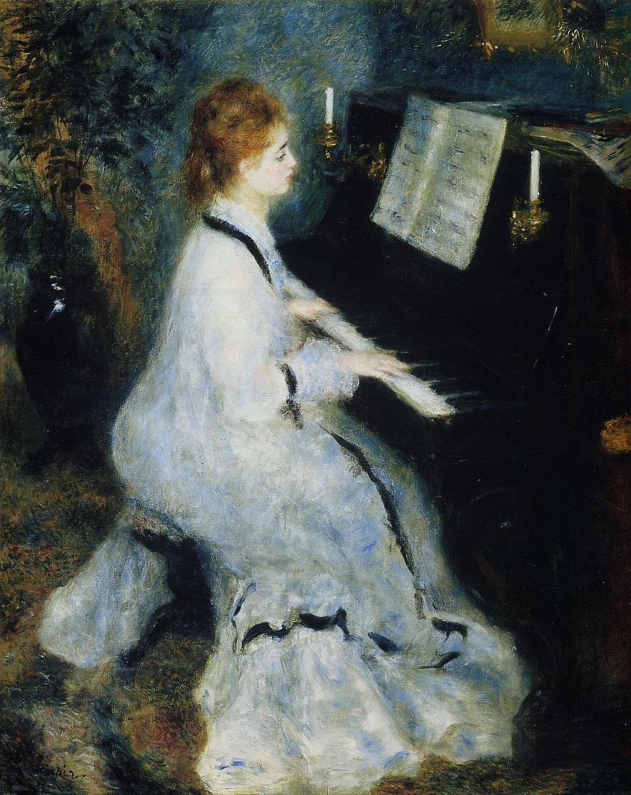 Young Woman at the Piano by Pierre-Auguste Renoir