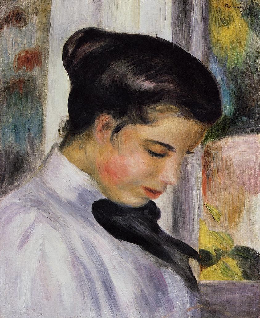 Young Woman in Profile by Pierre-Auguste Renoir