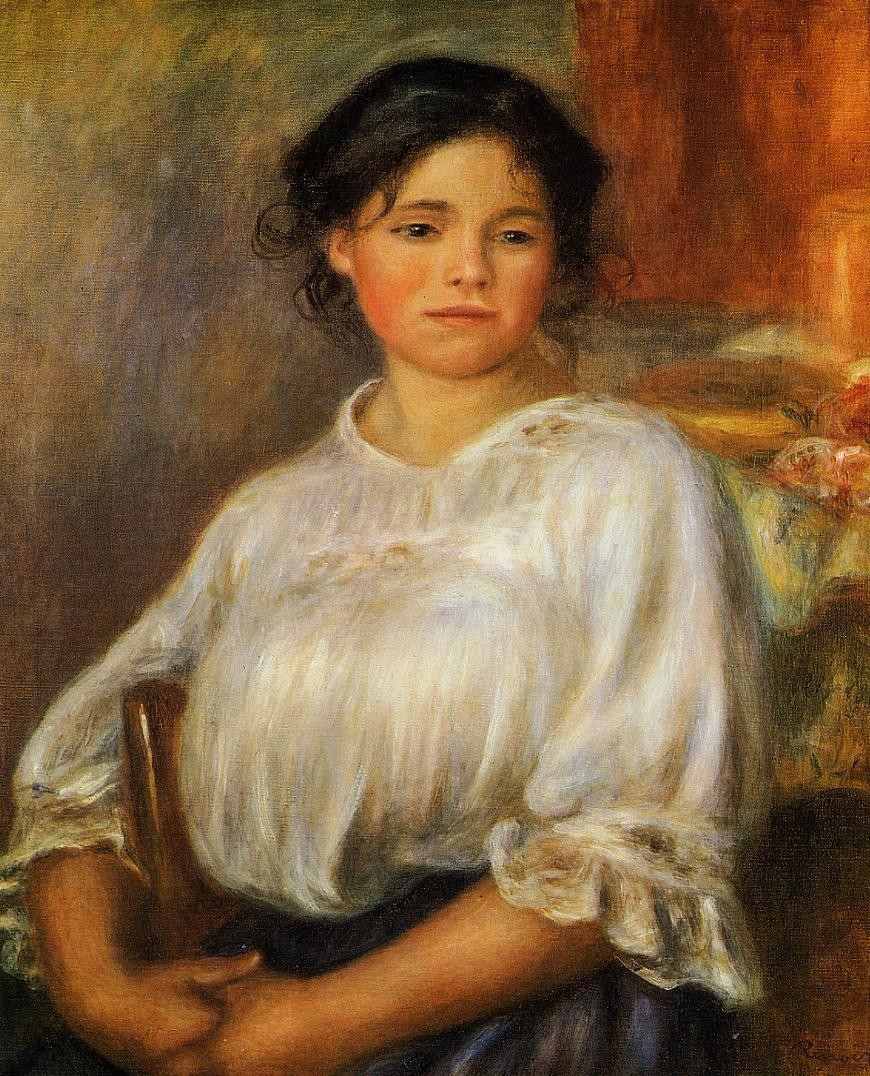 Young Woman Seated by Pierre-Auguste Renoir