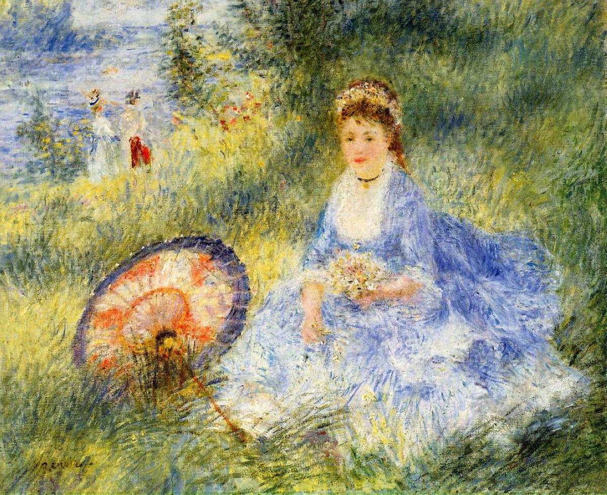 Young Woman with a Japanese Umbrella by Pierre-Auguste Renoir