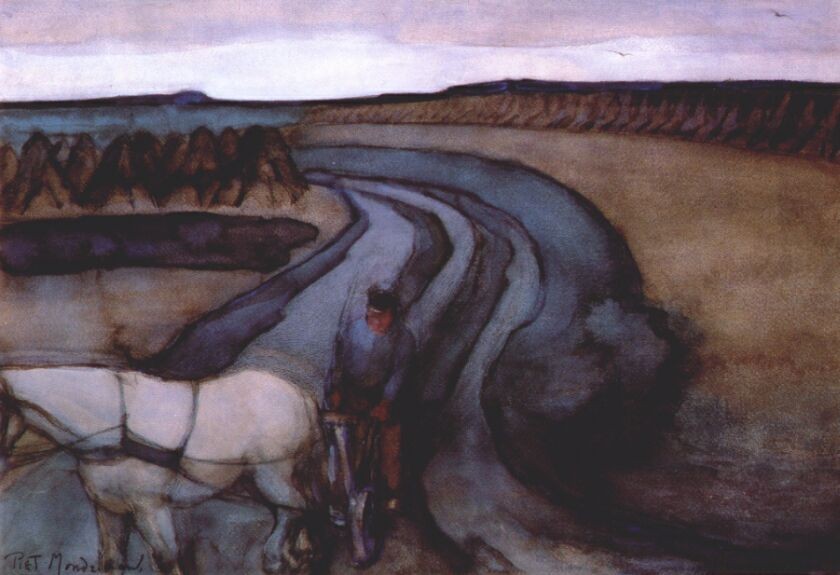 At Work / On the Land by Piet Mondrian