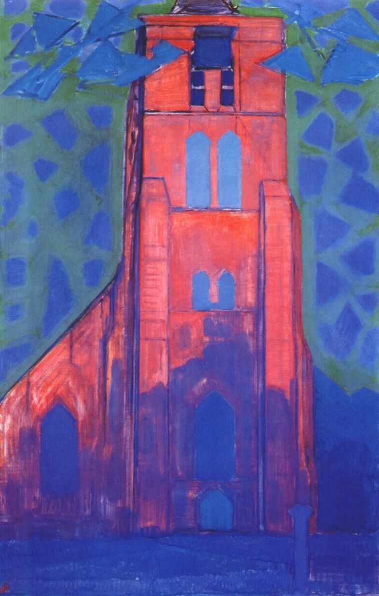 Church tower at Domburg by Piet Mondrian