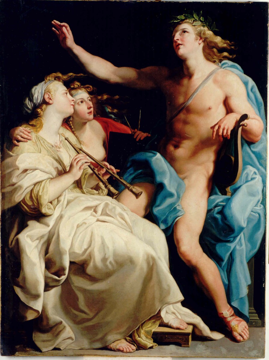Apollon Et Deux Muses by Pompeo Batoni