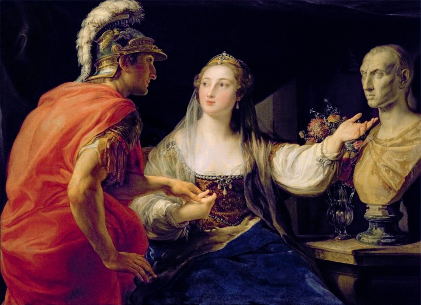 Cleopatra Showing Octavius the Bust of Julius Caesar by Pompeo Batoni