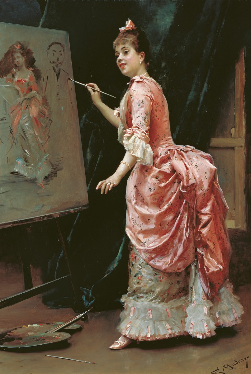Model Making Mischief by Raimundo de Madrazo