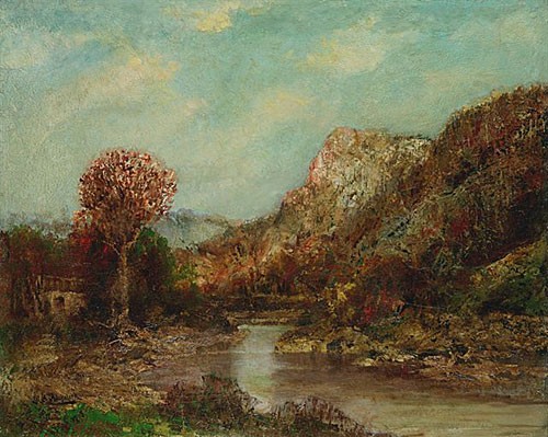 River in a Landscape by Ralph Blakelock