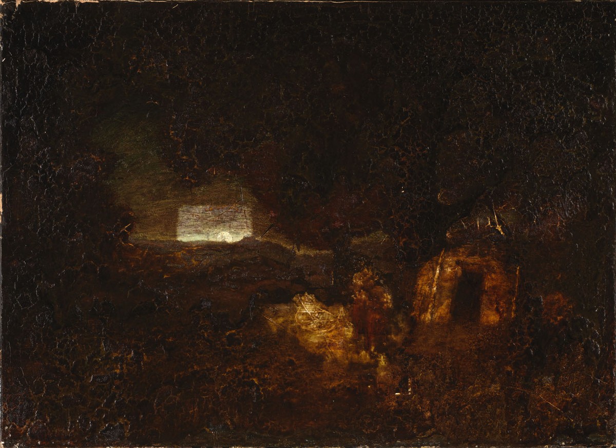 The Canoe Builders by Ralph Blakelock