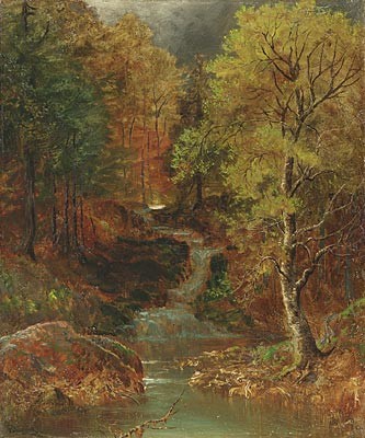 Woodlands Glen with Stream by Ralph Blakelock