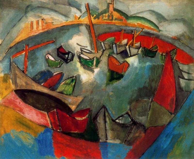 Boats in Marseille by Raoul Dufy