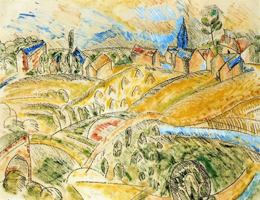 Cubist Landscape with Haystacks by Raoul Dufy