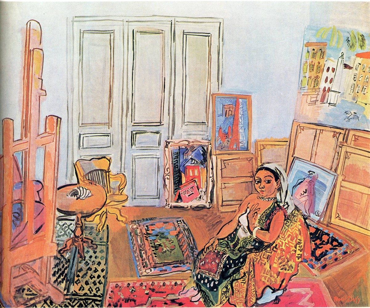 Indian Model in the Studio at l'impasse Guelman by Raoul Dufy