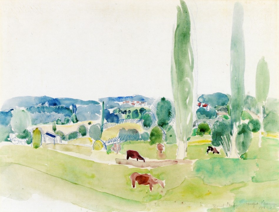 Landscape of Montfort l Amaury by Raoul Dufy