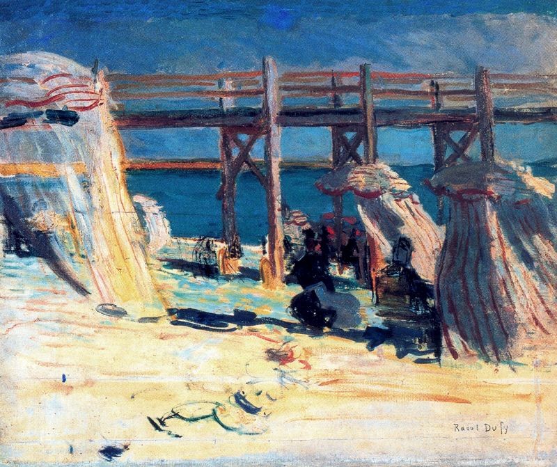 Sandy beach of Sainte-Adresse by Raoul Dufy