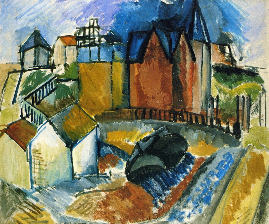 The Beach at Havre by Raoul Dufy