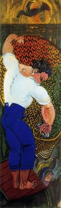 The fisherman with net by Raoul Dufy