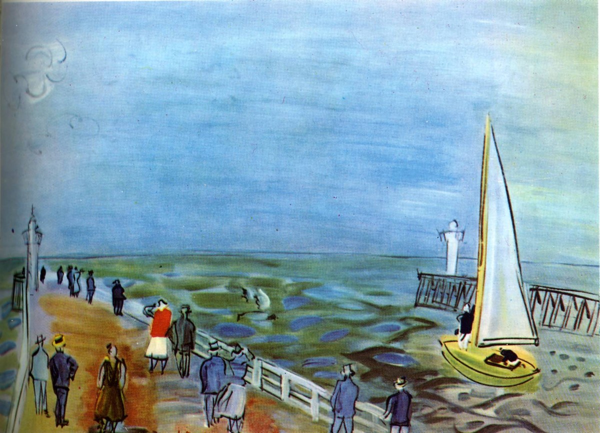 The sea in Deauville by Raoul Dufy