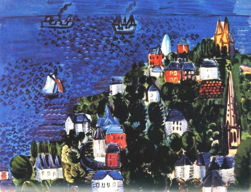 View of Sainte-Adresse by Raoul Dufy