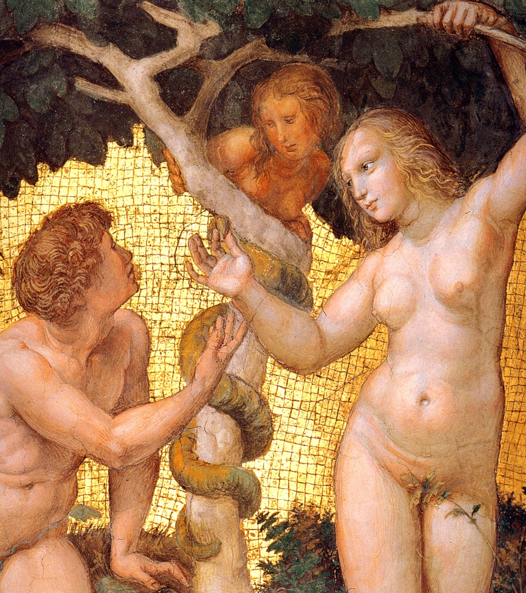 Adam and Eve, from the 'Stanza della Segnatura' (detail) by Raphael