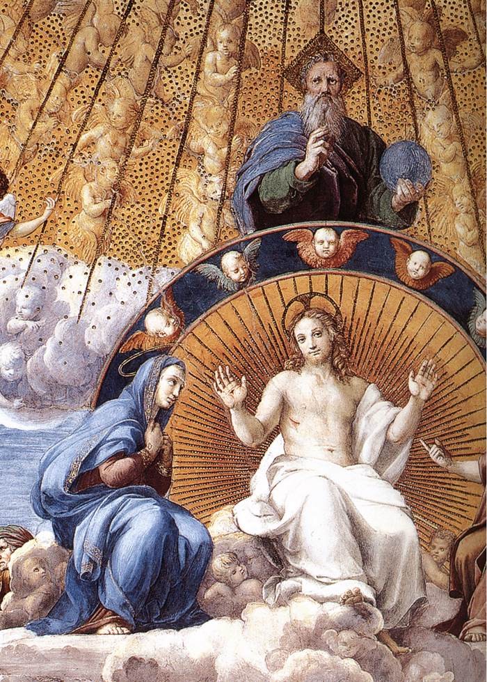 Disputation of the Holy Sacrament (detail) by Raphael